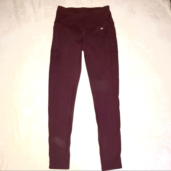 Burgundy ankle leggings - Picture 2 of 3